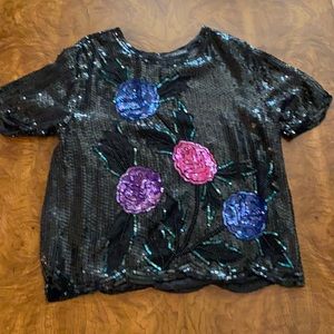 Vintage royal feelings sequin top